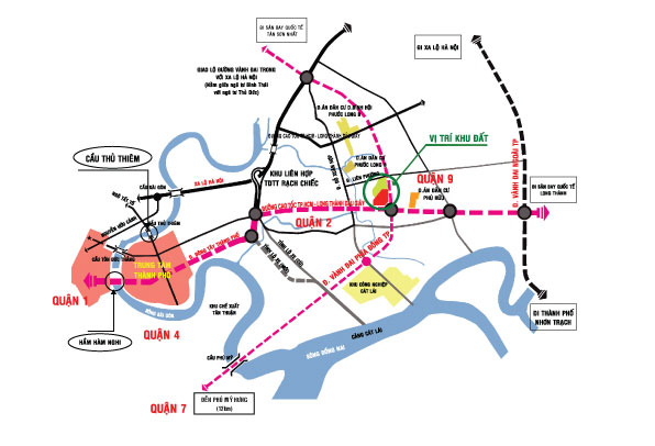 Bảng chỉ đường dự án Phú Hữu